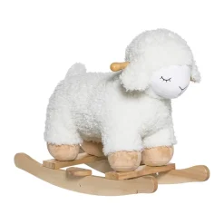Laasrith sheep rocking horse., White