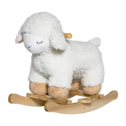 Laasrith sheep rocking horse., White