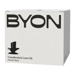 Lara candle holder XS 9 cm, Green-clear