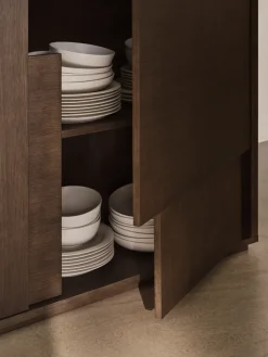 Layer sideboard, Dark oak, 120x110, with legs
