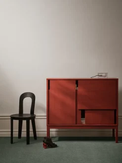 Layer sideboard, Red, 120x110, with legs