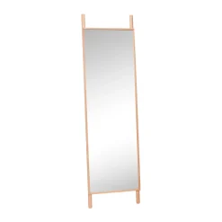 Lean floor mirror, Oak
