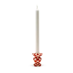 Les Objets Mouleversants N°2 candlestick, Red-white