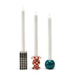 Les Objets Mouleversants N°2 candlestick, Red-white