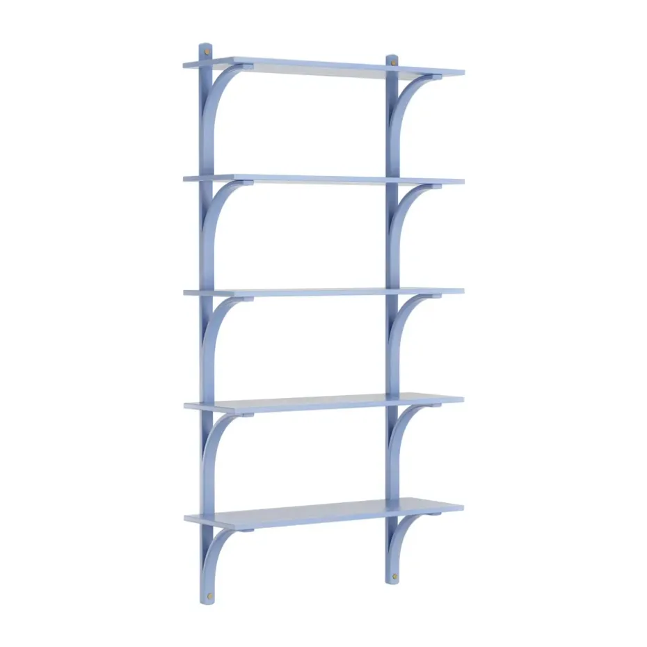 Levi shelf 5 shelves, ILKE Blue-brass, 90 cm