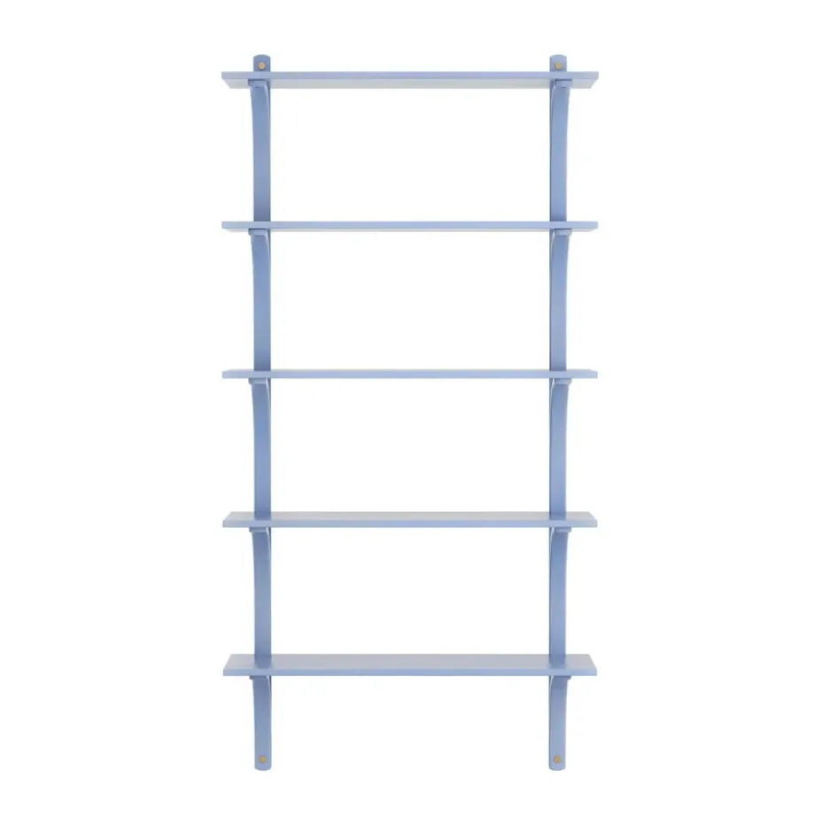 Levi shelf 5 shelves, ILKE Blue-brass, 90 cm