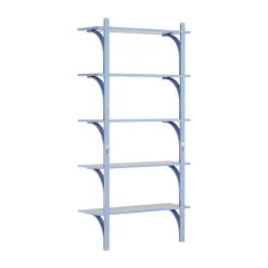 Levi shelf 5 shelves, ILKE Blue-brass, 90 cm