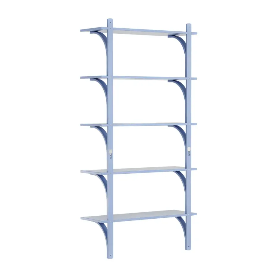 Levi shelf 5 shelves, ILKE Blue-brass, 90 cm