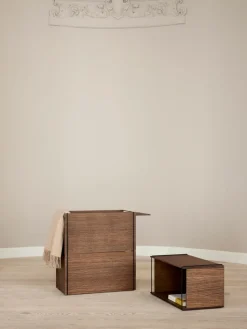 Lid to storage box 28x60 cm, Smoked oak