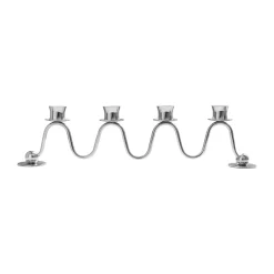 Lignano Sabbiadoro Advent candlestick, Nickel-plated brass