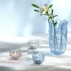 Lily candle holder Ø7 cm, Blue iris