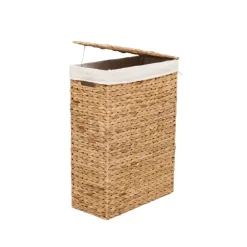 Lily laundry basket, Nature, water hyacinth, braided