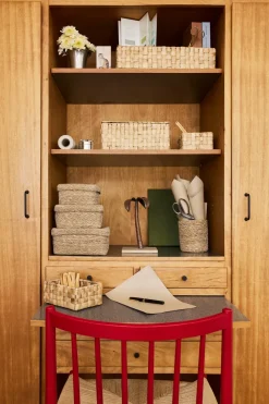 Lily storage box panama 3 pieces, Natural