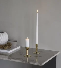 Lind Curve combinable candle sticks 24K gold plated, Single