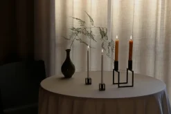 Line candle holder, black