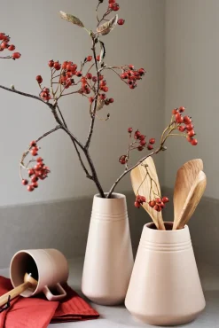 Lines vase 22 cm, Beige