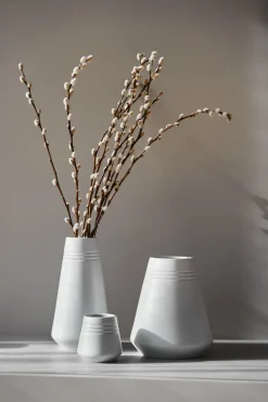 Lines vase 8 cm, White
