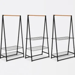 Linn clothes stand large, Black