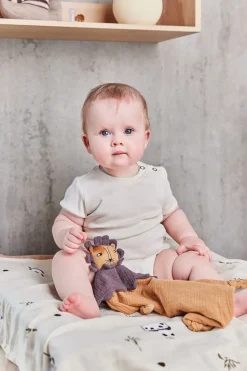 Lobo Lion baby blanket 40x40 cm, Caramel