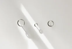 Loop hook medium Ø7.8 cm, Brushed Zinc