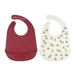 Lotta på Bråkmakargatan bib 2-pack, Red-white