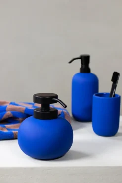 Lotus soap dispenser, Cobalt