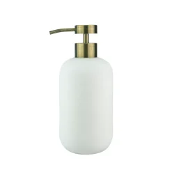 Lotus soap dispenser high, white