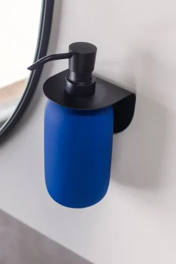 Lotus soap dispenser high, Cobalt