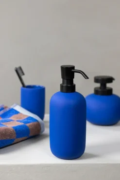 Lotus soap dispenser high, Cobalt