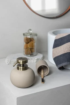 Lotus soap dispenser, Sand (off-white)