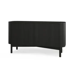 Loud long sideboard 146 cm, Black painted oak