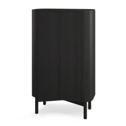 Loud tall cabinet 143 cm, Black painted oak