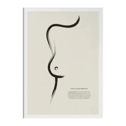 Love your breasts poster, 50x70 cm