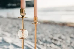 Luce Del Sole candle sticks 35 cm, Solid brass