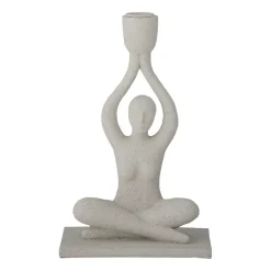 Lucie candle sticks 24 cm, White