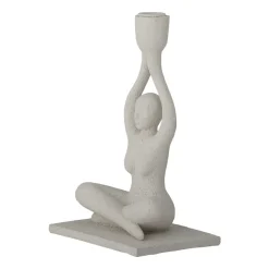 Lucie candle sticks 24 cm, White