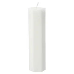 Luminous Spider web block candle, Ø6x20 cm