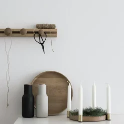Luna maxi candle sticks, oak-brass