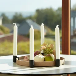 Luna maxi candle sticks, oak-black