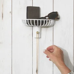 Lunett objects hat rack with hook, White