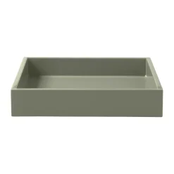 Lux lacquered decorative tray 19x19x3,5 cm, Sage