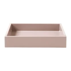 Lux lacquered decorative tray 19x19x3,5 cm, Powder rose