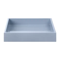 Lux lacquered decorative tray 19x19x3,5 cm, Powder blue