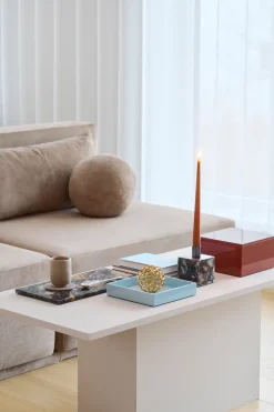 Lux lacquered decorative tray 19x19x3,5 cm, Powder blue