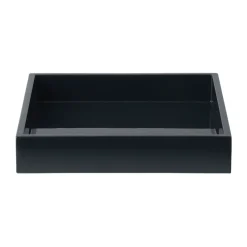 Lux lacquered decorative tray 19x19x3,5 cm, Black