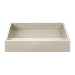 Lux lacquered decorative tray 19x19x3,5 cm, Latte