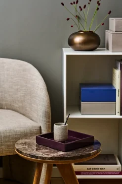 Lux lacquered storage box 19x19x7 cm, Ultramarine