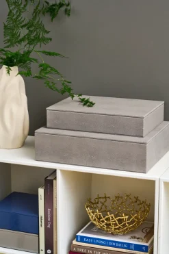 Lux lacquered storage box 19x19x7 cm, Ultramarine