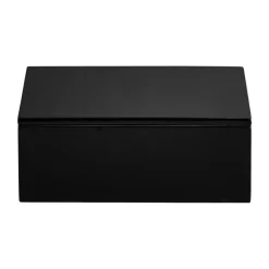 Lux lacquered storage box 19x19x7 cm, Black