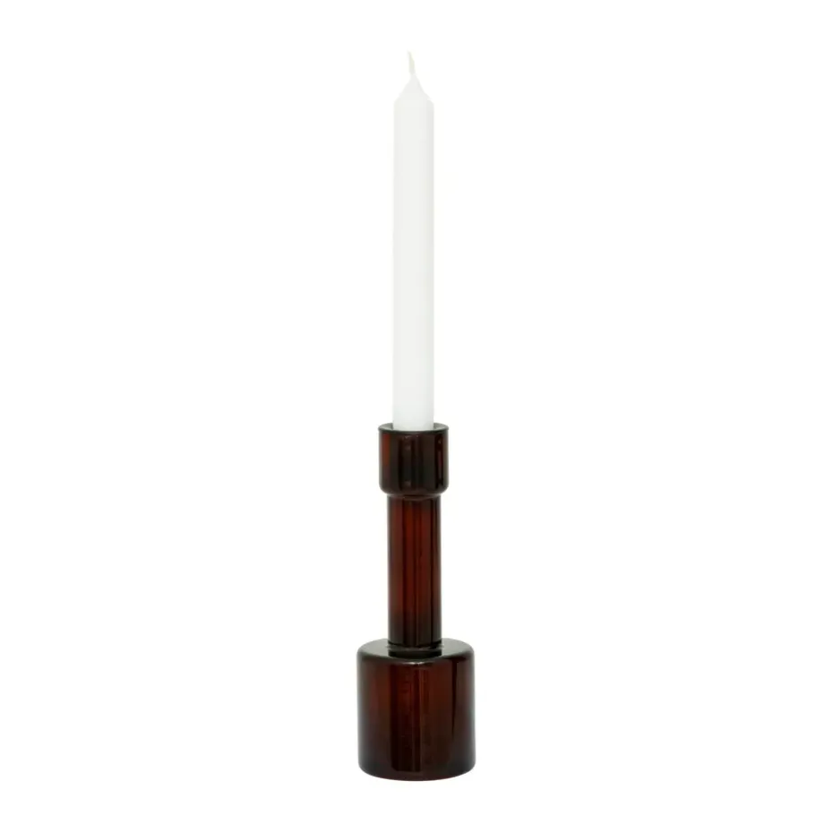 Lyla B candle holder 19 cm, Brown